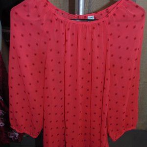 Old Navy Blouse Red Large   ((B3))